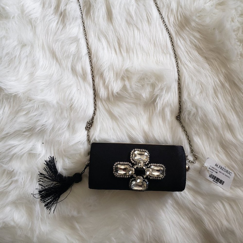 M. Fredric Clamshell bag with tassel